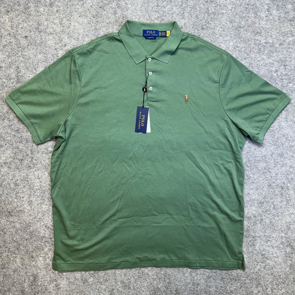 Polo Ralph Lauren Polo Shirt Mens XXL Fatigue Green Classic Fit Short Sleeve New